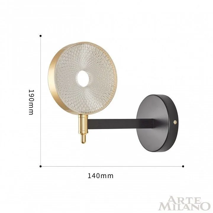 Бра Arte Milano Ferrara-72079 272079/1B BK/GD