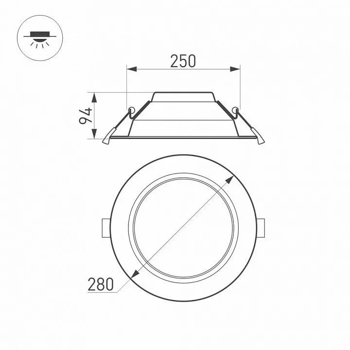 Встраиваемый светильник Arlight CYCLONE 027629(1)