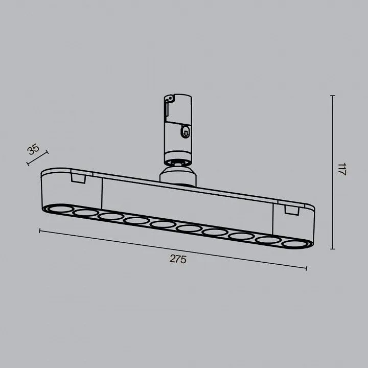 Светильник на штанге Maytoni Technical Точки поворотный TR203-1-10W3K-S-B