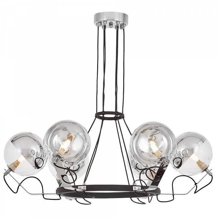 Подвесная люстра LUMINA DECO MARSEO LDP 9110-6 BK+CHR