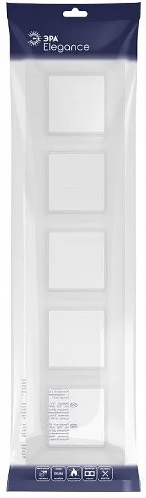 Рамка на 5 постов Эра Эра Elegance 14-5005-01М