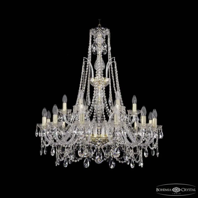 Подвесная люстра Bohemia Ivele Crystal 1411 1411/12+6/300/XL-96 G