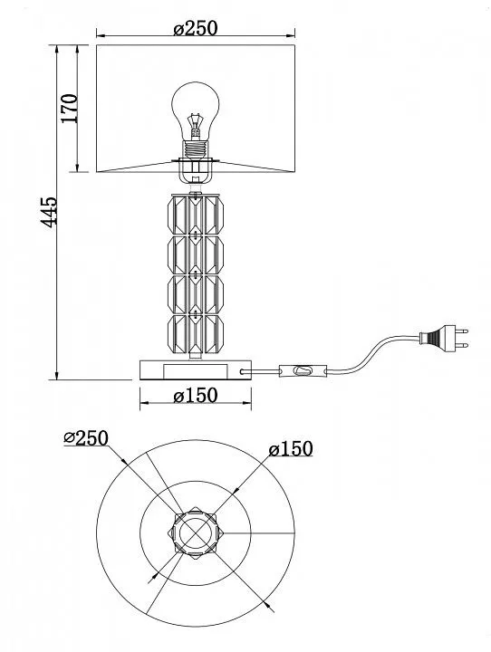 Настольная лампа декоративная Maytoni Таленто DIA008TL-01CH