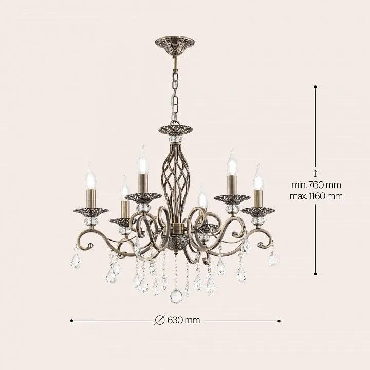 Подвесная люстра Maytoni Изящество RC247-PL-06-R