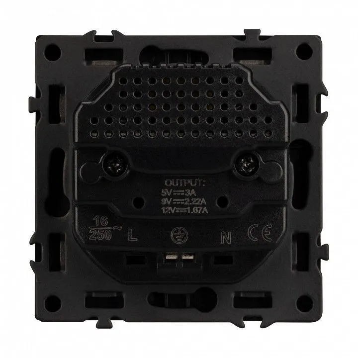 Розетка с заземлением и со шторкой и 2хUSB type A и C, без рамки Arlight NOBE 054285(1)
