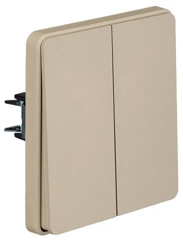Выключатель двухклавишный без рамки Kranz ROUND KR-78-0706-7