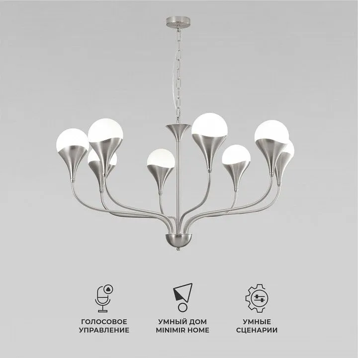 Подвесная люстра Eurosvet Calyx 60169/8 никель
