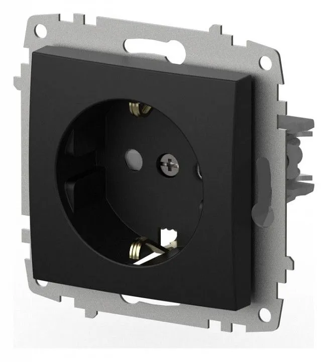 Розетка с заземлением и со шторкой, без рамки Elbi Eleсtriс Zena Vega 609-014800-243
