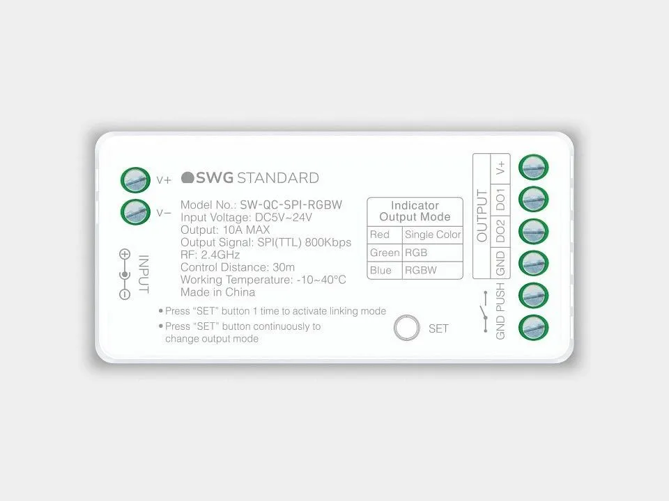 Контроллер-регулятор цвета RGBW SWG Quick Control MONO/RGB/RGBW