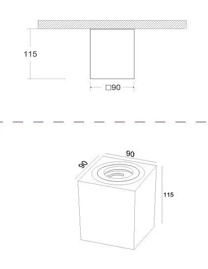 Накладной светильник Maytoni Technical Атом C017CL-01W