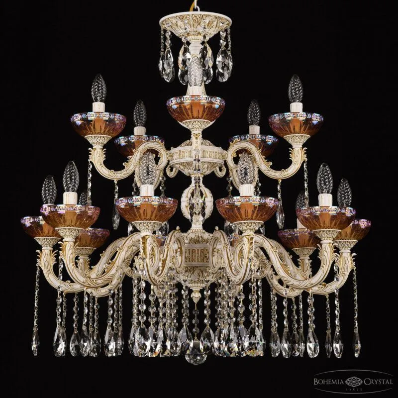 Подвесная люстра Bohemia Ivele Crystal AL7901 AL79101/10+5/250/2D A WMG P Shampan/M-1G