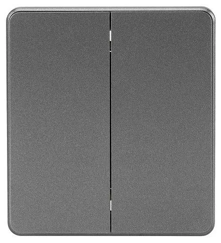 Переключатель перекрестный двухклавишный без рамки Kranz ROUND KR-78-0733-2
