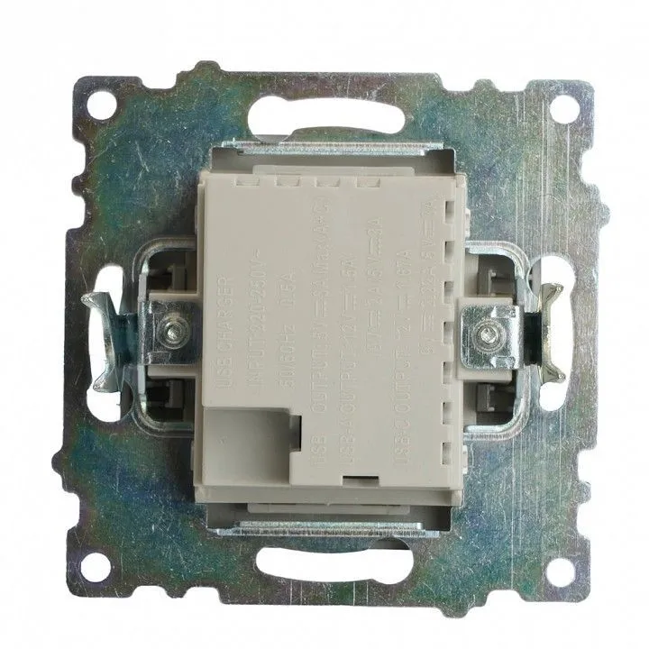 Розетка 2хUSB type A и C без рамки Stekker Катрин 50052