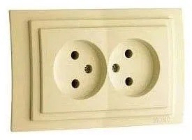Розетка двойная Mono Electric Larissa 103-171705-121