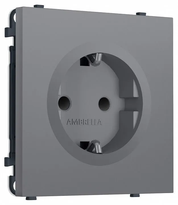 Розетка с заземлением и со шторкой, без рамки Ambrella Volt MS MS867010