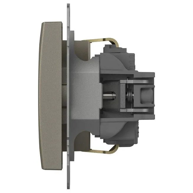 Розетка с заземлением и со шторкой, без рамки Elbi Eleсtriс Zena Vega 609-011400-243