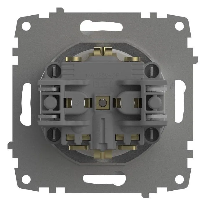 Розетка с заземлением, без рамки Elbi Eleсtriс Zena Vega 609-015600-217