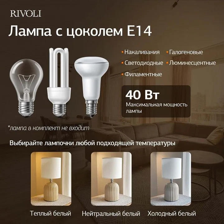 Настольная лампа декоративная Rivoli May 7548-502