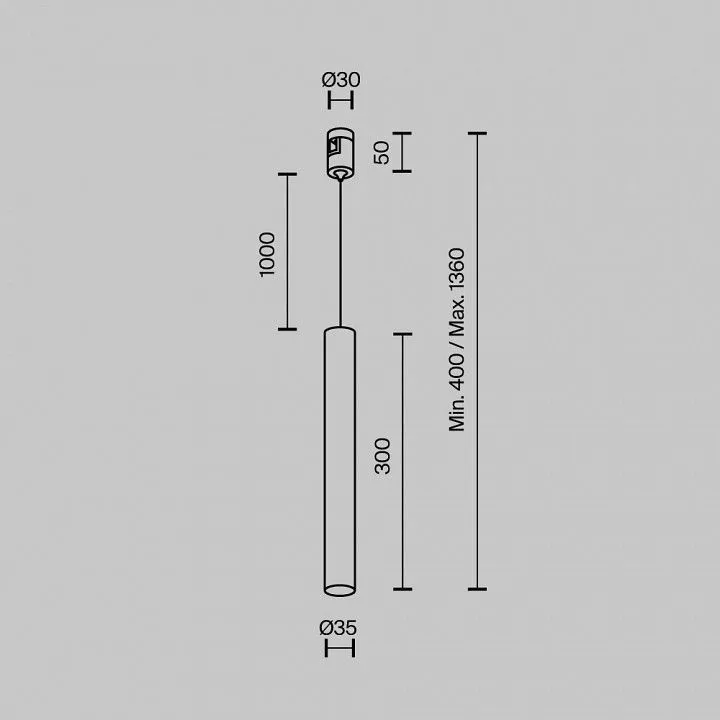 Подвесной светильник Maytoni Technical Фокус TR155-1-5W4K-PT