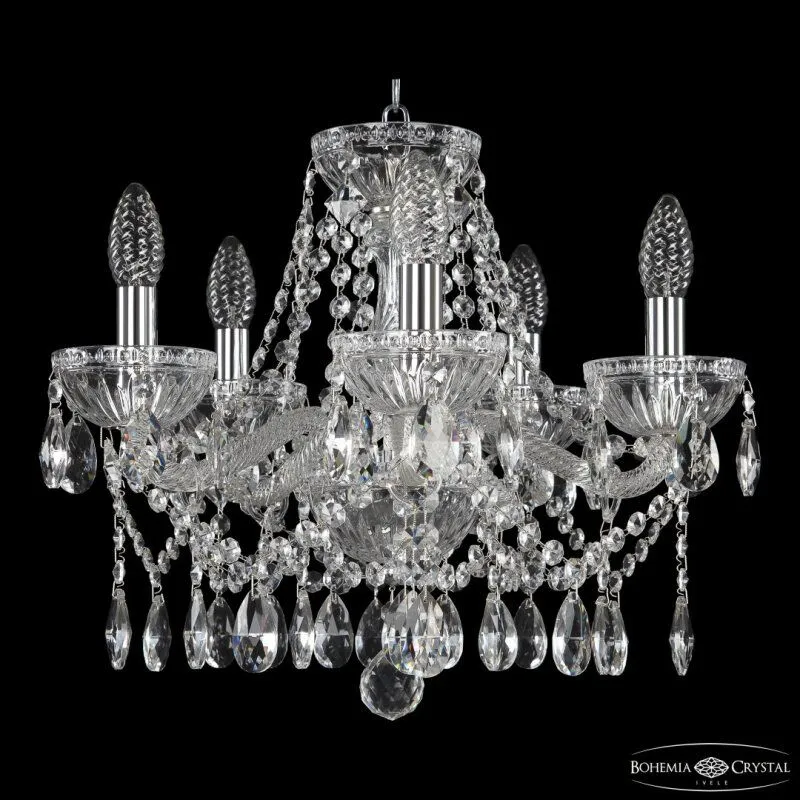 Подвесная люстра Bohemia Ivele Crystal 5413 5413/5/141 Ni Clear/M-1G