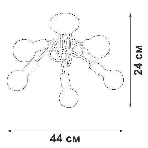 Люстра на штанге Vitaluce V3727 V3727-0/5PL