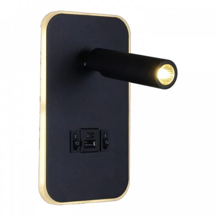 Бра Reluce 86204 86204-9.2-001KT LED12W+USB BK