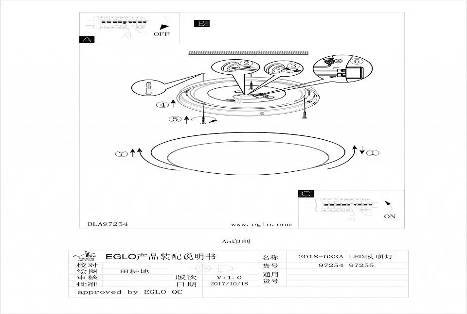 Накладной светильник Eglo Pilone 97254