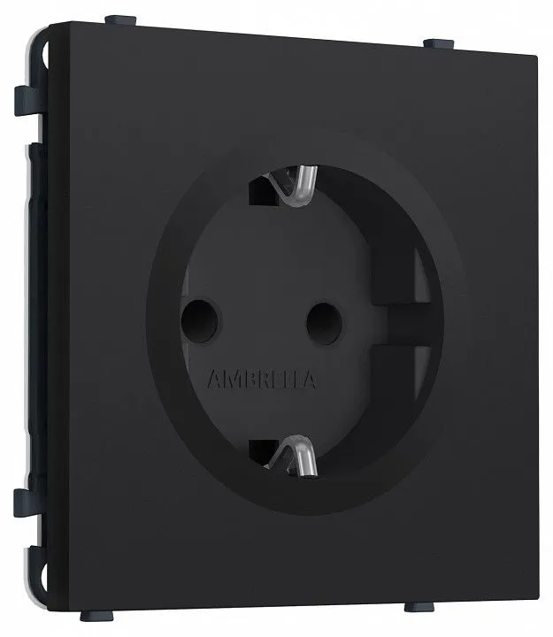 Розетка с заземлением и со шторкой, без рамки Ambrella Volt MS MS987010
