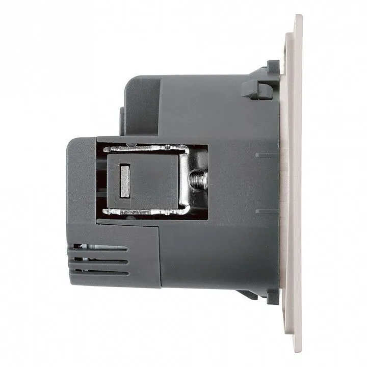 Розетка с заземлением и со шторкой и 2хUSB type A и C, без рамки Stekker Мия 50482