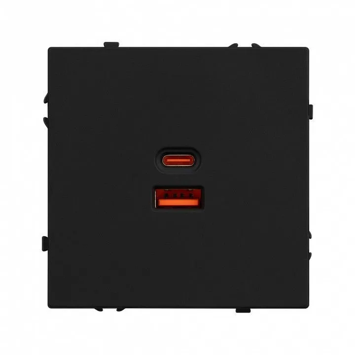 Розетка 2хUSB type A и C без рамки Arlight NOBE 054317(1)