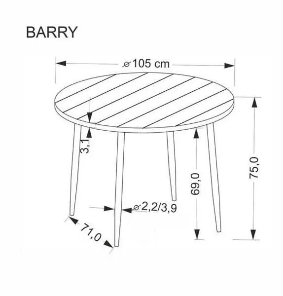 Стол обеденный Barry 105