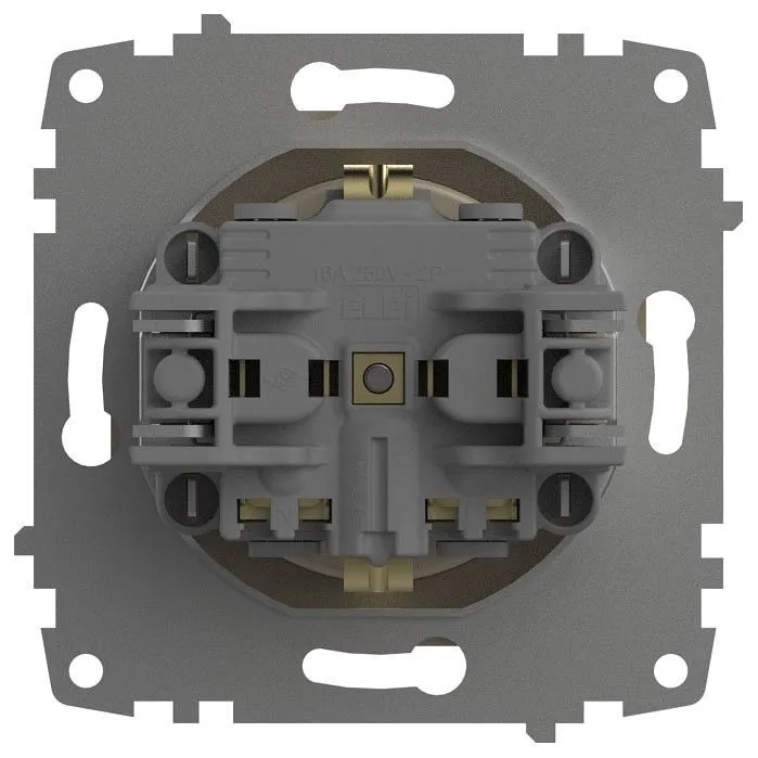 Розетка с заземлением и со шторкой, без рамки Elbi Eleсtriс Zena Vega 609-012500-243