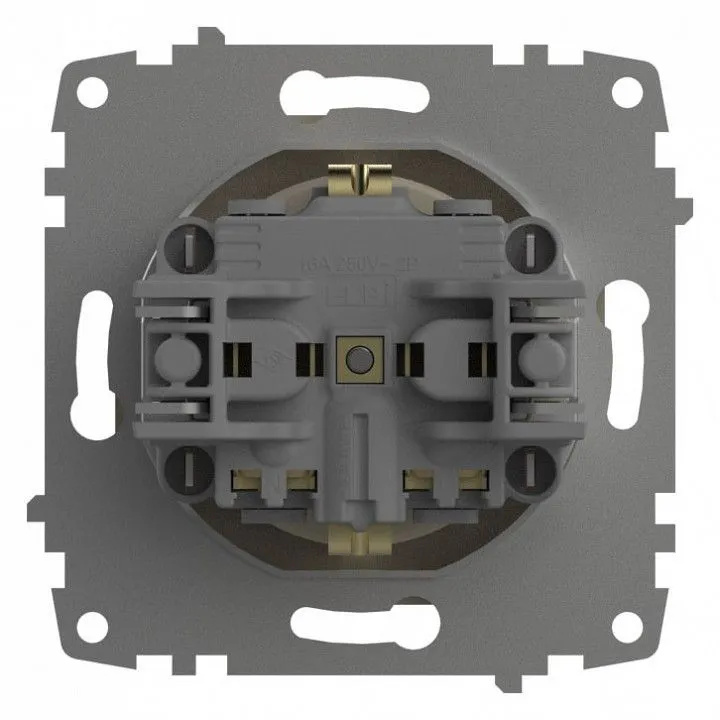 Розетка с заземлением и со шторкой, без рамки Elbi Eleсtriс Zena Vega 609-010300-243