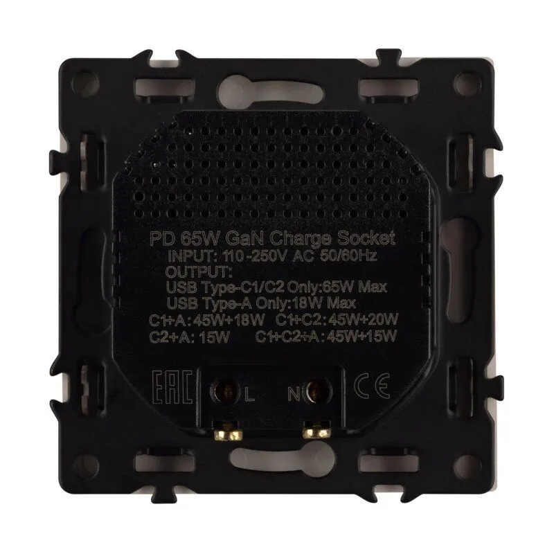 Механизм розетки 2хUSB type A и C Arlight NOBE 061836