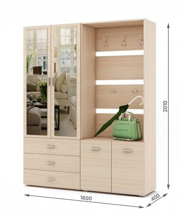 Стенка для прихожей ВМФ Мартин-2 ПРМ-2-ДМ Стенка для прихожей ВМФ Мартин-2 ПРМ-2-ДМ