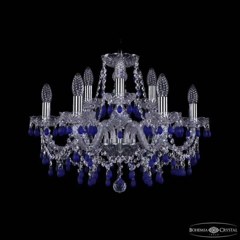 Подвесная люстра Bohemia Ivele Crystal 1410 1410/6+3/195 Ni V3001