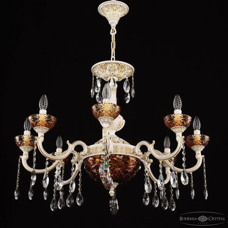 Подвесная люстра Bohemia Ivele Crystal AL7801 AL78101P/8/250 A WMG P Amber/M-1F