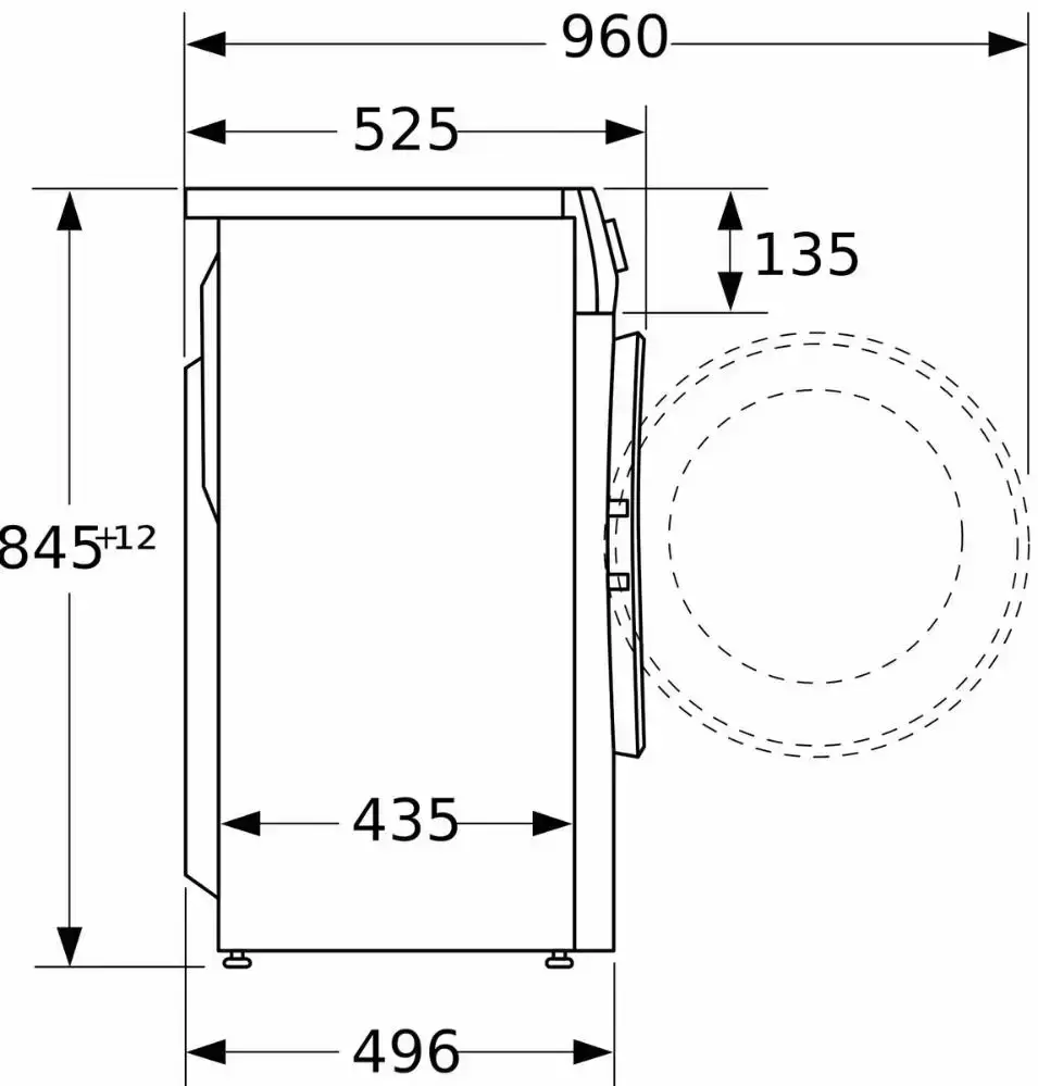 Узкая стиральная машина BOSCH WLW24M4HOE