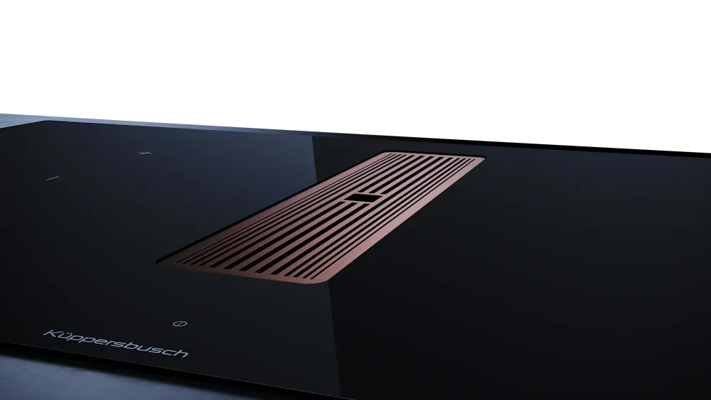 Индукционная варочная панель с вытяжкой Kuppersbusch KMI 9350.0 SR Copper