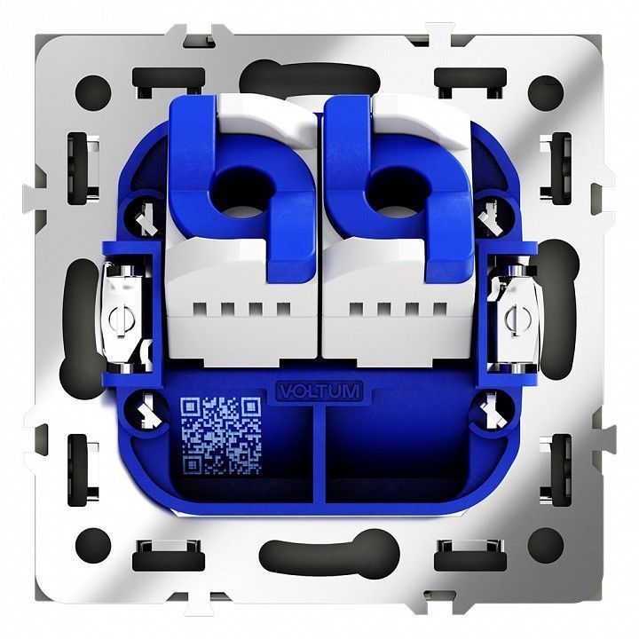 Розетка двойная Ethernet RJ-45 без рамки Voltum S70 VLS060207