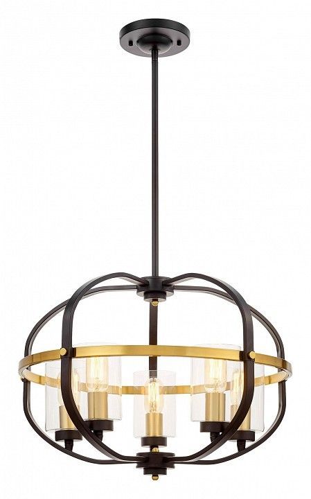 Люстра на штанге LUMINA DECO Monterey LDP 1141-5 BK+MD