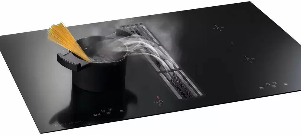 Индукционная варочная панель с вытяжкой Kuppersbusch KMI 8500.0 SR Black Velvet