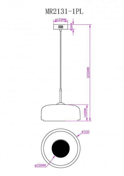 Подвесной светильник MyFar Charlie MR2131-1PL