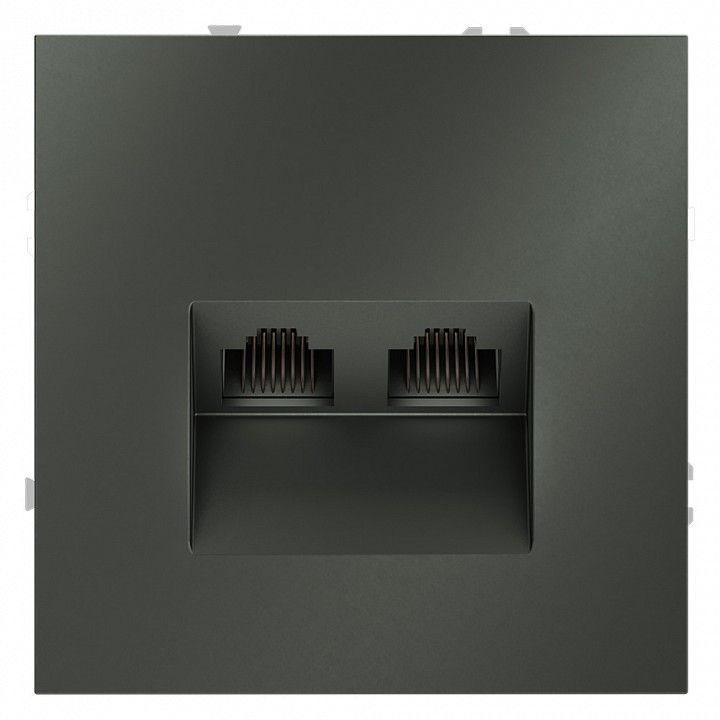 Розетка двойная Ethernet RJ-45 без рамки Voltum S70 VLS060206