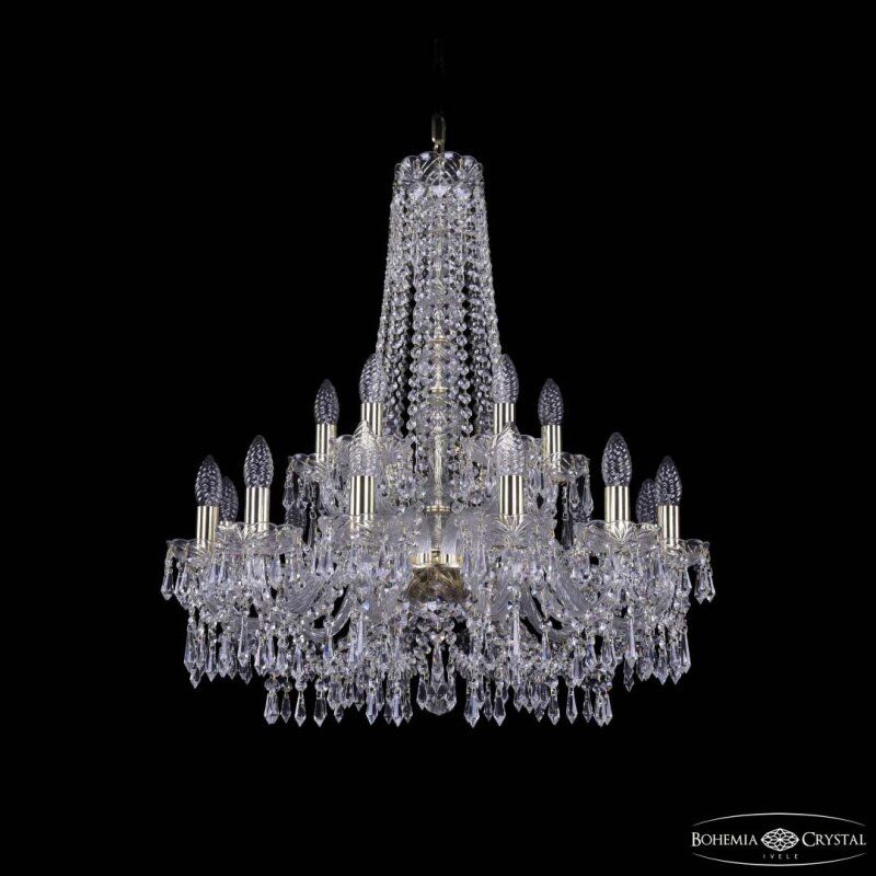 Подвесная люстра Bohemia Ivele Crystal 1403 1403/12+6/240/h-76 G