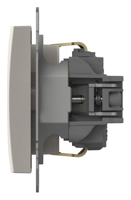 Розетка с заземлением и со шторкой, без рамки Elbi Eleсtriс Zena Vega 609-010200-243