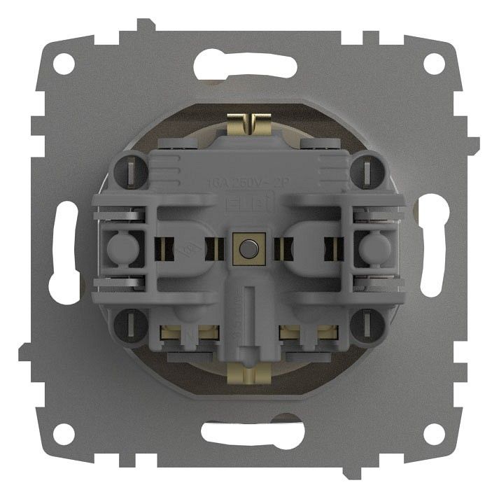 Розетка с заземлением с крышкой, без рамки Elbi Eleсtriс Zena Vega 609-010300-218