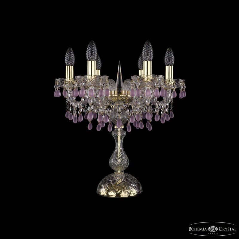 Настольная лампа декоративная Bohemia Ivele Crystal 1410 1410L/6/141-47 G V7010