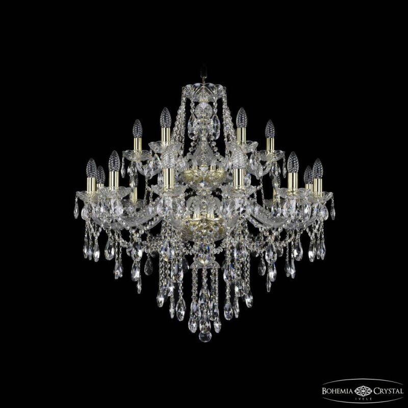 Подвесная люстра Bohemia Ivele Crystal 1415 1415/12+6/300/2d G