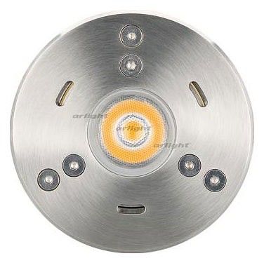 Встраиваемый в дорогу светильник Arlight KT-AQUA-R85-7W Warm3000 (SL, 25 deg, 12V) 024938